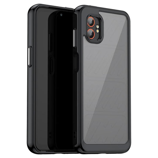 For Samsung Galaxy Xcover 7 Pro Colorful Series Acrylic Hybrid TPU Phone Case(Black)