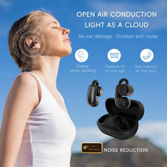 F18 Ear-Hook ANC Noise Reduction Air Conduction HIFI BT 5.4 Wireless Earphones(Black) - Bluetooth Earphone by buy2fix | Online Shopping UK | buy2fix