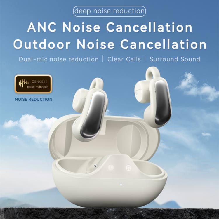 F18 Ear-Hook ANC Noise Reduction Air Conduction HIFI BT 5.4 Wireless Earphones(White) - Bluetooth Earphone by buy2fix | Online Shopping UK | buy2fix