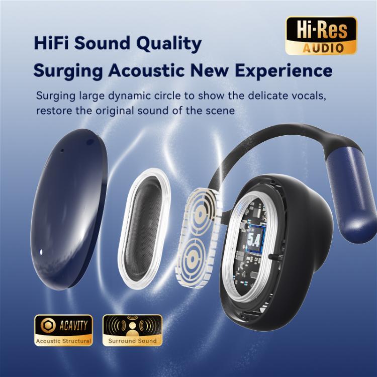 F20 Ear-Hook ANC Noise Reduction BT 5.4 IPX5 Wireless Earphones(Purple) - TWS Earphone by buy2fix | Online Shopping UK | buy2fix