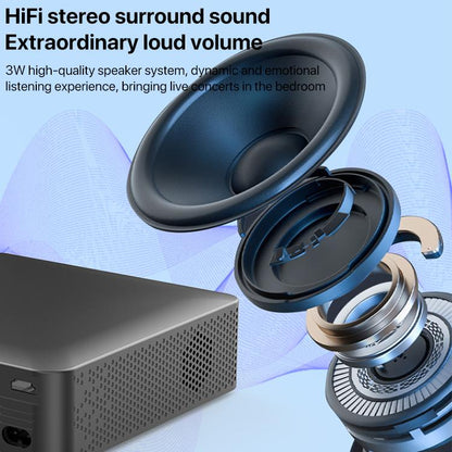 N5 1280x720P Android 9.0 System Wireless Same Screen Smart HD Projector, Plug:AU Plug(Black) - Mini Projector by buy2fix | Online Shopping UK | buy2fix