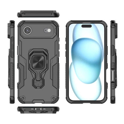 For iPhone Air Metal Kickstand TPU Hybrid PC Phone Case(Black) - iPhone Air Cases by buy2fix | Online Shopping UK | buy2fix