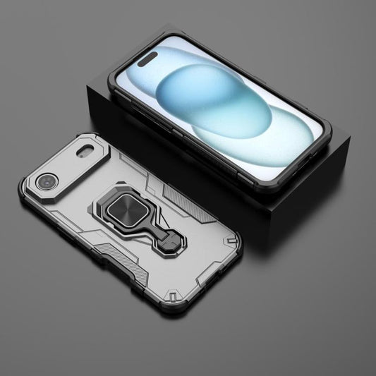 For iPhone Air Metal Kickstand TPU Hybrid PC Phone Case(Grey) - iPhone Air Cases by buy2fix | Online Shopping UK | buy2fix