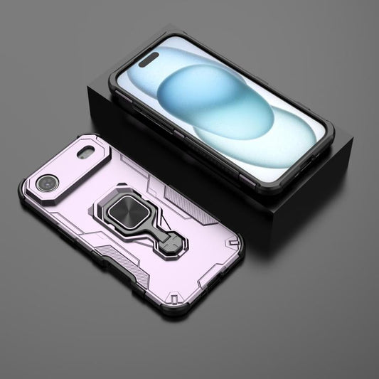 For iPhone Air Metal Kickstand TPU Hybrid PC Phone Case(Purple) - iPhone Air Cases by buy2fix | Online Shopping UK | buy2fix