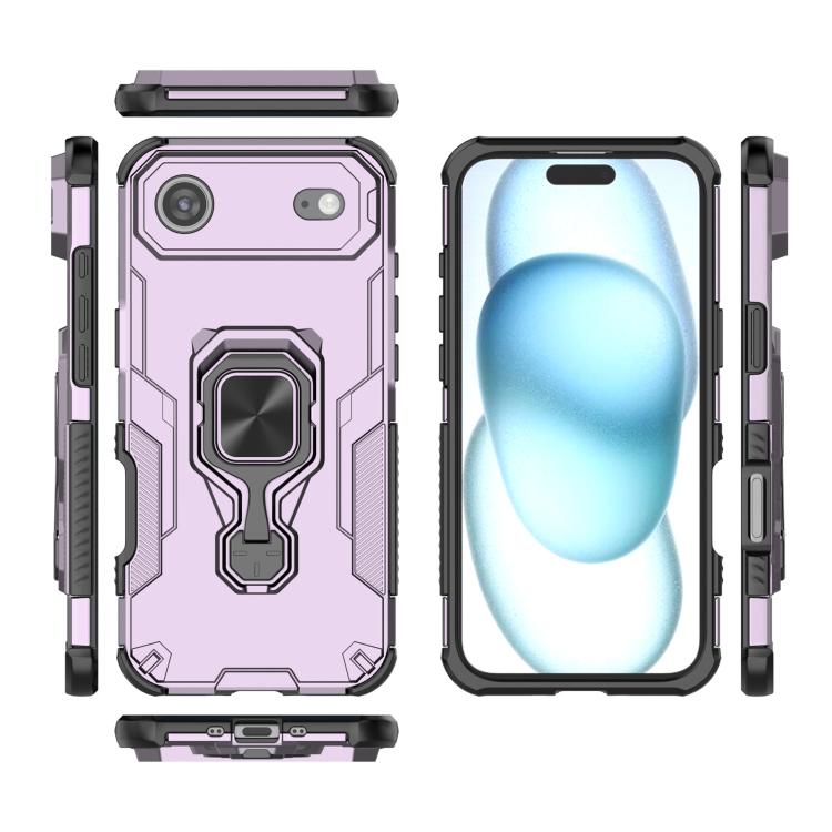 For iPhone Air Metal Kickstand TPU Hybrid PC Phone Case(Purple) - iPhone Air Cases by buy2fix | Online Shopping UK | buy2fix