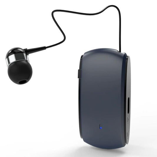 K68 Card Business Collar Clip Type Single Ear Bluetooth Earphones(Black) - TWS Earphone by buy2fix | Online Shopping UK | buy2fix