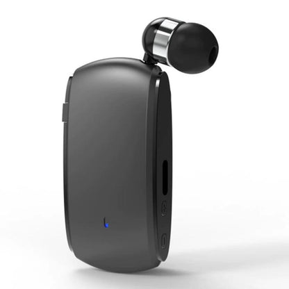 K68 Card Business Collar Clip Type Single Ear Bluetooth Earphones(Blue) - TWS Earphone by buy2fix | Online Shopping UK | buy2fix