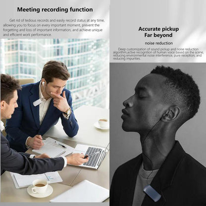 K68 Card Business Collar Clip Type Single Ear Bluetooth Earphones(Black) - TWS Earphone by buy2fix | Online Shopping UK | buy2fix