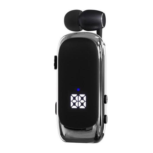 K88 Business Lavalier Single Ear Bluetooth Earphones(Black Silver) - TWS Earphone by buy2fix | Online Shopping UK | buy2fix