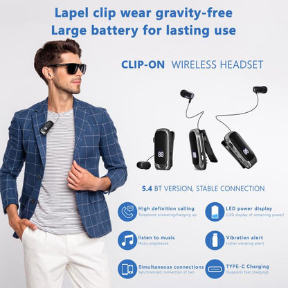 K88 Business Lavalier Single Ear Bluetooth Earphones(Black) - TWS Earphone by buy2fix | Online Shopping UK | buy2fix