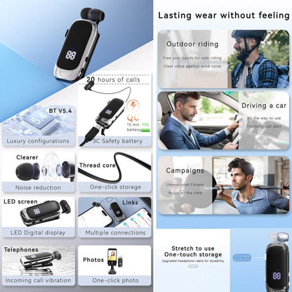 K88 Business Lavalier Single Ear Bluetooth Earphones(Black) - TWS Earphone by buy2fix | Online Shopping UK | buy2fix
