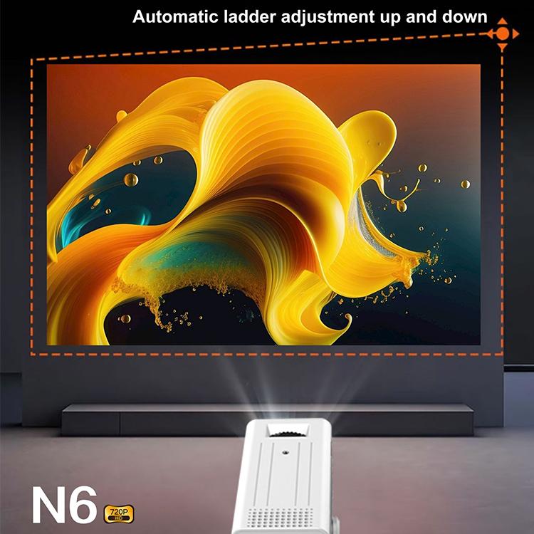 N6 1280x720P 70ANSI Android 11.0 Smart Mini Projector, Plug:UK Plug(White) - Mini Projector by buy2fix | Online Shopping UK | buy2fix
