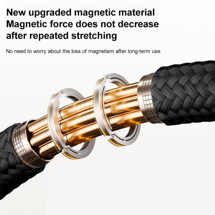 MOMAX DL57D Mag.Link 60W Type-C to 8 Pin Magnetic Braided Fast Charging Data Cable, Length:1m(Black) - 2 in 1 Cable by MOMAX | Online Shopping UK | buy2fix