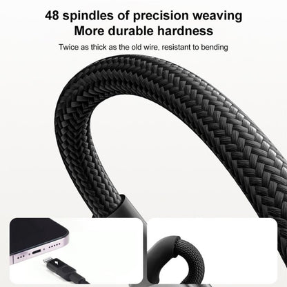 MOMAX DL57D Mag.Link 60W Type-C to 8 Pin Magnetic Braided Fast Charging Data Cable, Length:1m(Black) - 2 in 1 Cable by MOMAX | Online Shopping UK | buy2fix