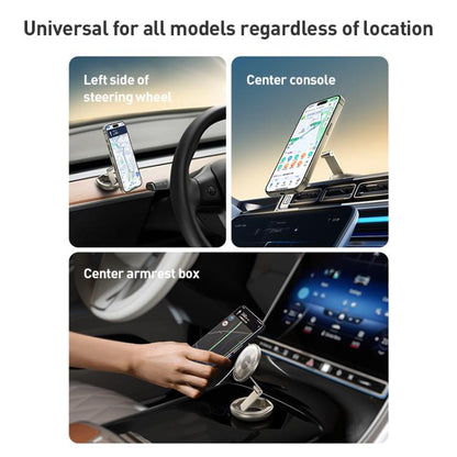 MOMAX CM30 Pac Mount Universal Transparent Magnetic Rotating Car Holder(Titanium Gold) - Universal Car Holders by MOMAX | Online Shopping UK | buy2fix