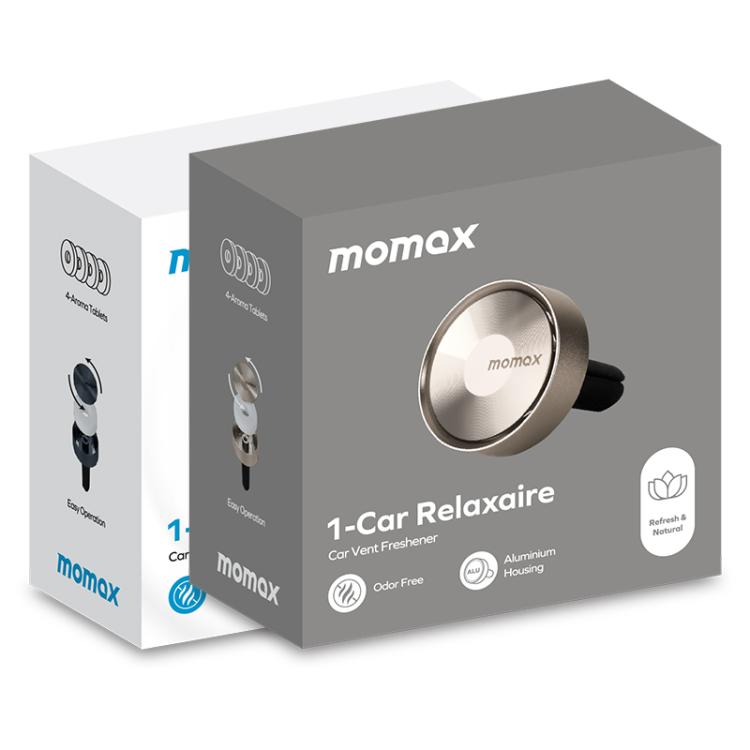 MOMAX CR12 1-Car Relaxaire Small Ring Aluminum Alloy Air Outlet Aromatherapy(Dark Grey) - Air Freshener by MOMAX | Online Shopping UK | buy2fix