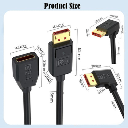 DP2.1 to DP2.1 Straight 52Gbps 16K 30Hz DisplayPort Extension Adapter Cable, Length: 3m(Black) -  by buy2fix | Online Shopping UK | buy2fix