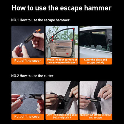 MOMAX CR11E 1-Move Portable 2 in 1 Car Seat Belt Cutter Emergency Safety Hammer(Grey) - Emergency Hammer by MOMAX | Online Shopping UK | buy2fix
