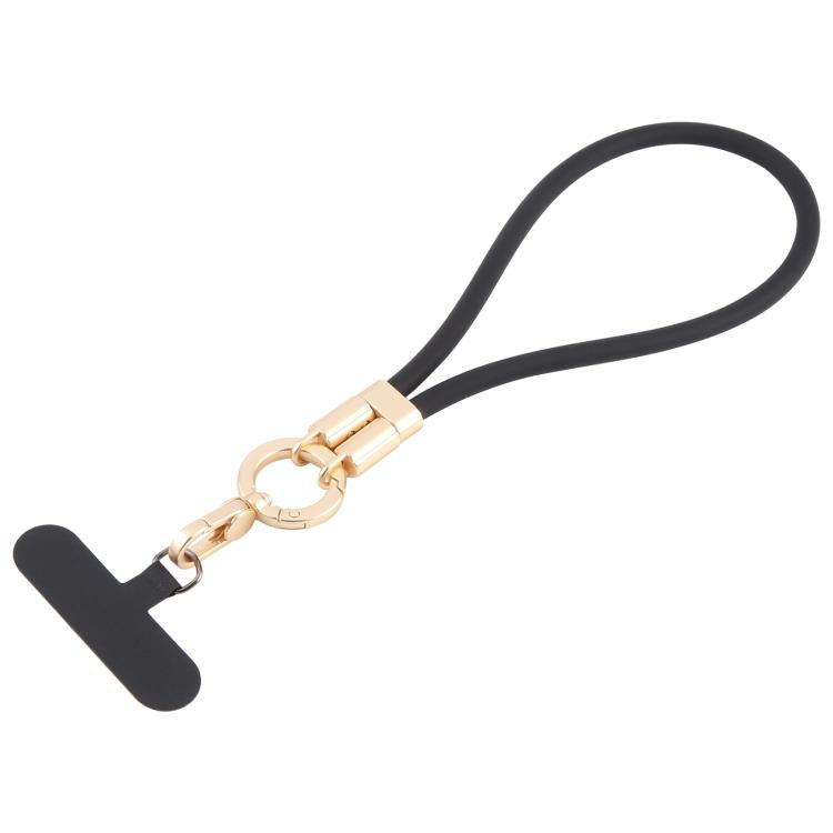 Adjustable Silicone Phone Anti-lost Short Lanyard(Black) - Lanyards & Wrist Straps by buy2fix | Online Shopping UK | buy2fix