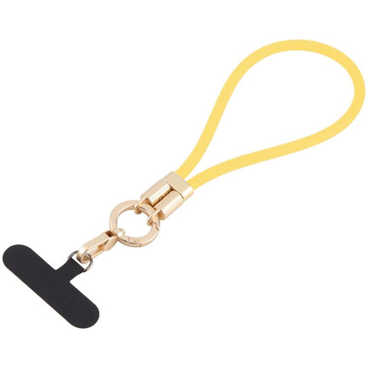 Adjustable Silicone Phone Anti-lost Short Lanyard(Yellow) - Lanyards & Wrist Straps by buy2fix | Online Shopping UK | buy2fix