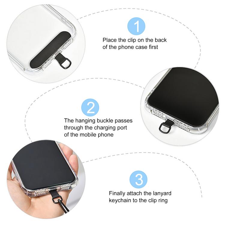 Adjustable Silicone Phone Anti-lost Short Lanyard(Black) - Lanyards & Wrist Straps by buy2fix | Online Shopping UK | buy2fix