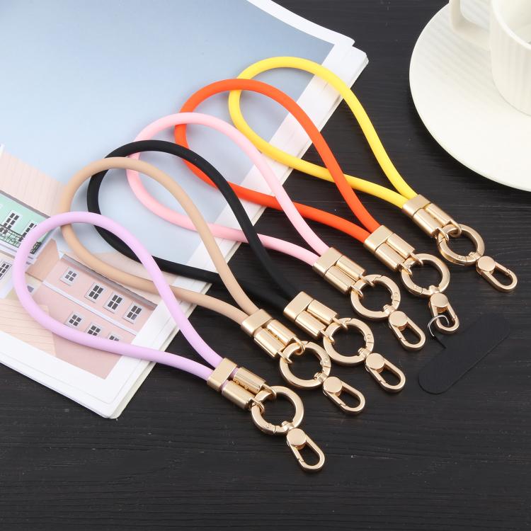 Adjustable Silicone Phone Anti-lost Short Lanyard(Orange) - Lanyards & Wrist Straps by buy2fix | Online Shopping UK | buy2fix