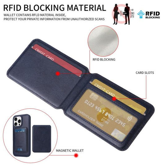 For iPhone 16 Pro Max BETOPNICE Vertical Flip Detachable MagSafe Wallet Phone Case(Blue) - iPhone 16 Pro Max Cases by BETOPNICE | Online Shopping UK | buy2fix