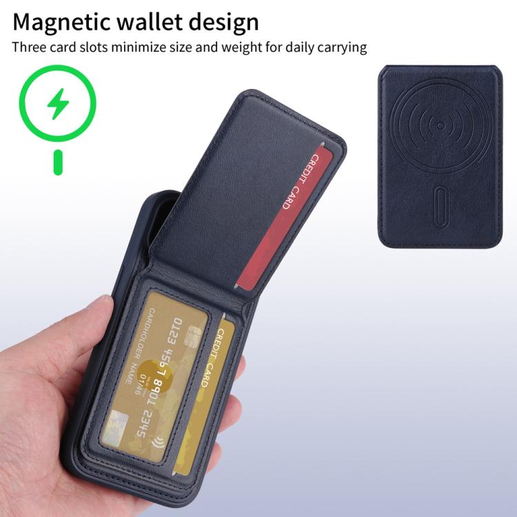 For iPhone 16 Pro Max BETOPNICE Vertical Flip Detachable MagSafe Wallet Phone Case(Blue) - iPhone 16 Pro Max Cases by BETOPNICE | Online Shopping UK | buy2fix