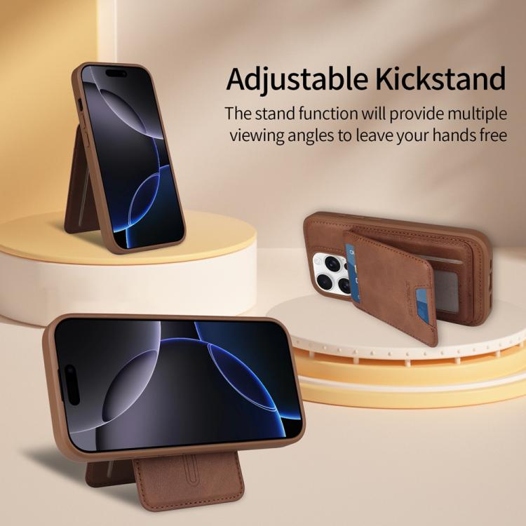 For iPhone 16 Pro BETOPNICE Vertical Flip Detachable MagSafe Wallet Phone Case(Brown) - iPhone 16 Pro Cases by BETOPNICE | Online Shopping UK | buy2fix