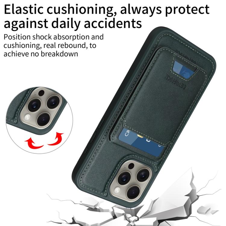 For iPhone 15 Pro Max BETOPNICE Vertical Flip Detachable MagSafe Wallet Phone Case(Green) - iPhone 15 Pro Max Cases by BETOPNICE | Online Shopping UK | buy2fix
