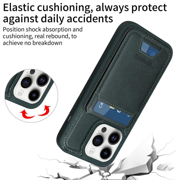 For iPhone 14 Pro BETOPNICE Vertical Flip Detachable MagSafe Wallet Phone Case(Green) - iPhone 14 Pro Cases by BETOPNICE | Online Shopping UK | buy2fix