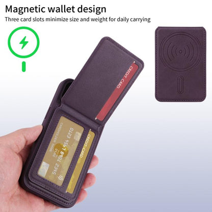 For iPhone 14 Plus BETOPNICE Vertical Flip Detachable MagSafe Wallet Phone Case(Purple) - iPhone 14 Plus Cases by BETOPNICE | Online Shopping UK | buy2fix