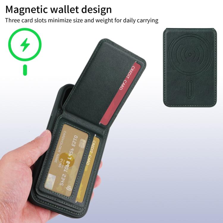 For iPhone 11 Pro Max BETOPNICE Vertical Flip Detachable MagSafe Wallet Phone Case(Green) - iPhone 11 Pro Max Cases by BETOPNICE | Online Shopping UK | buy2fix