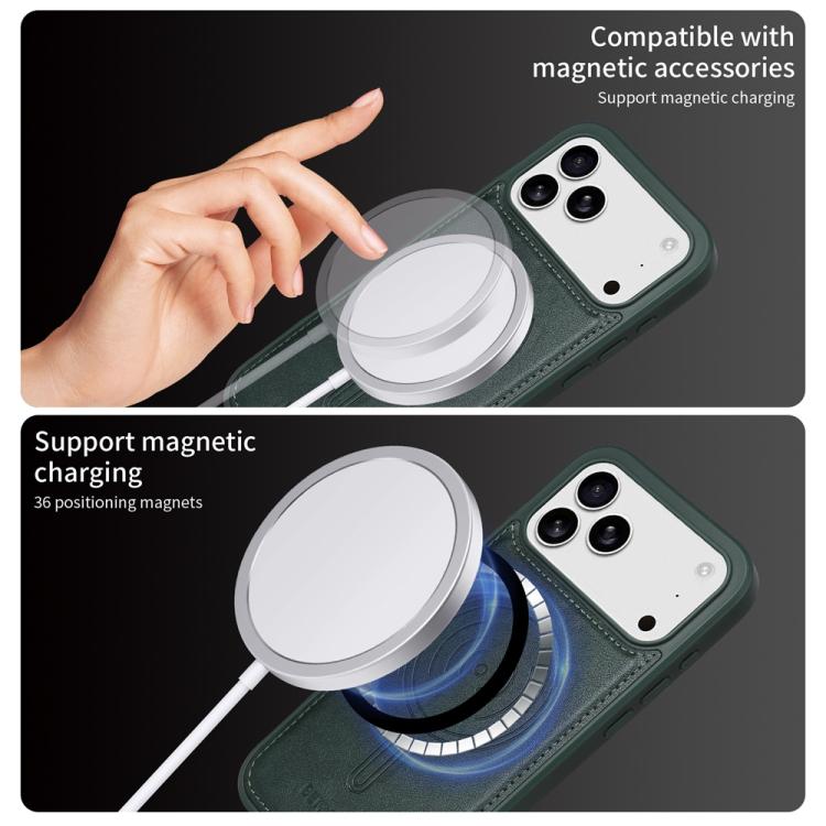 For iPhone 17 Pro Max BETOPNICE Vertical Flip Detachable MagSafe Wallet Phone Case(Green) - iPhone 17 Pro Max Cases by BETOPNICE | Online Shopping UK | buy2fix
