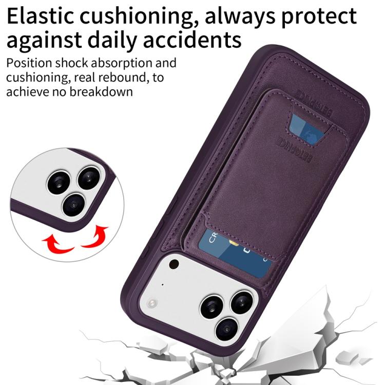 For iPhone 17 Pro Max BETOPNICE Vertical Flip Detachable MagSafe Wallet Phone Case(Purple) - iPhone 17 Pro Max Cases by BETOPNICE | Online Shopping UK | buy2fix