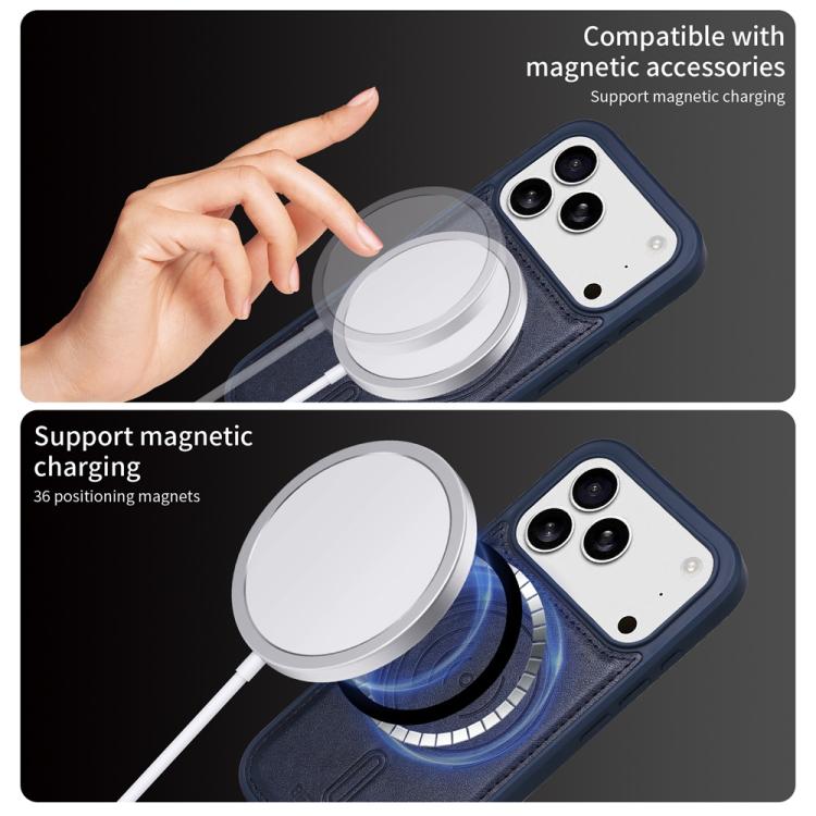 For iPhone 17 Pro BETOPNICE Vertical Flip Detachable MagSafe Wallet Phone Case(Blue) - iPhone 17 Pro Cases by BETOPNICE | Online Shopping UK | buy2fix