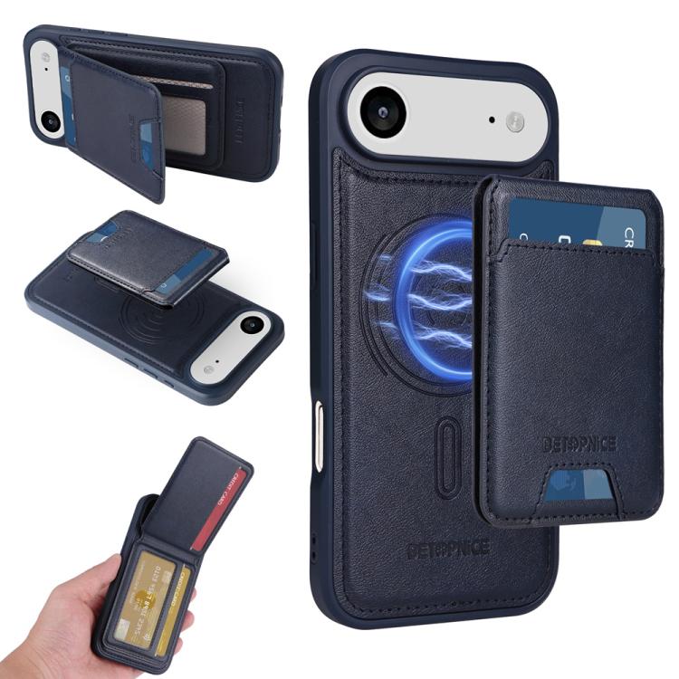 For iPhone Air BETOPNICE Vertical Flip Detachable MagSafe Wallet Phone Case(Blue) - iPhone Air Cases by BETOPNICE | Online Shopping UK | buy2fix