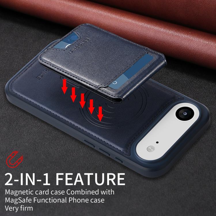 For iPhone Air BETOPNICE Vertical Flip Detachable MagSafe Wallet Phone Case(Blue) - iPhone Air Cases by BETOPNICE | Online Shopping UK | buy2fix