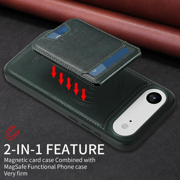For iPhone Air BETOPNICE Vertical Flip Detachable MagSafe Wallet Phone Case(Green) - iPhone Air Cases by BETOPNICE | Online Shopping UK | buy2fix