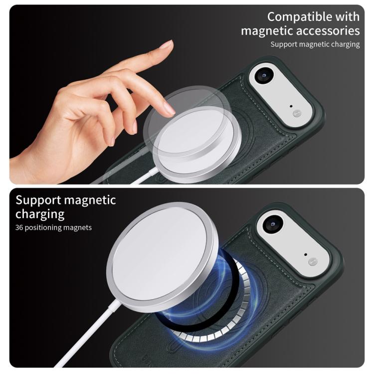 For iPhone Air BETOPNICE Vertical Flip Detachable MagSafe Wallet Phone Case(Green) - iPhone Air Cases by BETOPNICE | Online Shopping UK | buy2fix