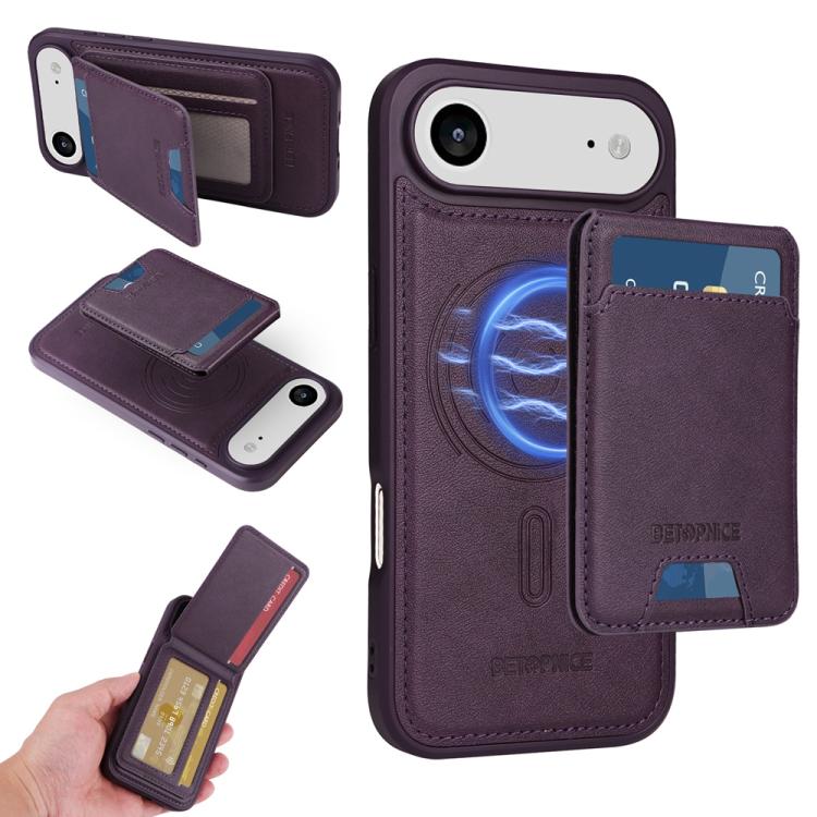 For iPhone Air BETOPNICE Vertical Flip Detachable MagSafe Wallet Phone Case(Purple) - iPhone Air Cases by BETOPNICE | Online Shopping UK | buy2fix