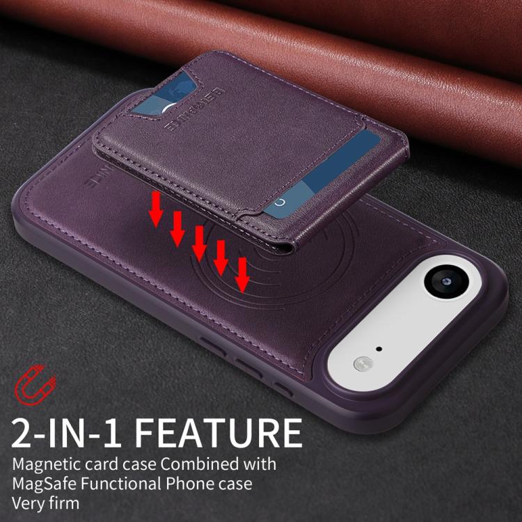 For iPhone Air BETOPNICE Vertical Flip Detachable MagSafe Wallet Phone Case(Purple) - iPhone Air Cases by BETOPNICE | Online Shopping UK | buy2fix