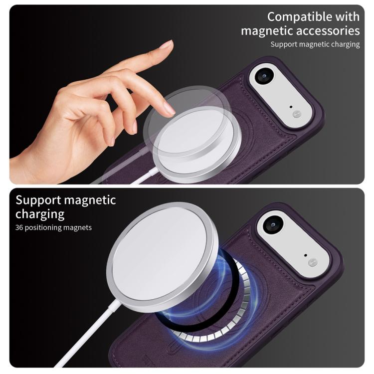 For iPhone Air BETOPNICE Vertical Flip Detachable MagSafe Wallet Phone Case(Purple) - iPhone Air Cases by BETOPNICE | Online Shopping UK | buy2fix