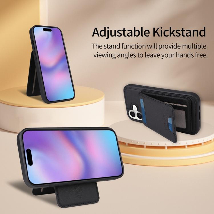 For iPhone 17 BETOPNICE Vertical Flip Detachable MagSafe Wallet Phone Case(Black) - iPhone 17 Cases by BETOPNICE | Online Shopping UK | buy2fix