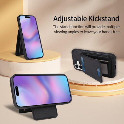For iPhone 17 BETOPNICE Vertical Flip Detachable MagSafe Wallet Phone Case(Black) - iPhone 17 Cases by BETOPNICE | Online Shopping UK | buy2fix