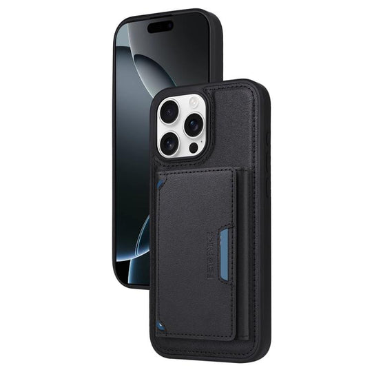 For iPhone 16 Pro Max BETOPNICE Horizontal Flip Detachable MagSafe Wallet Phone Case(Black)