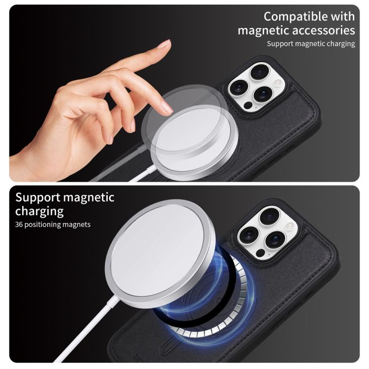 For iPhone 16 Pro Max BETOPNICE Horizontal Flip Detachable MagSafe Wallet Phone Case(Black) - iPhone 16 Pro Max Cases by BETOPNICE | Online Shopping UK | buy2fix