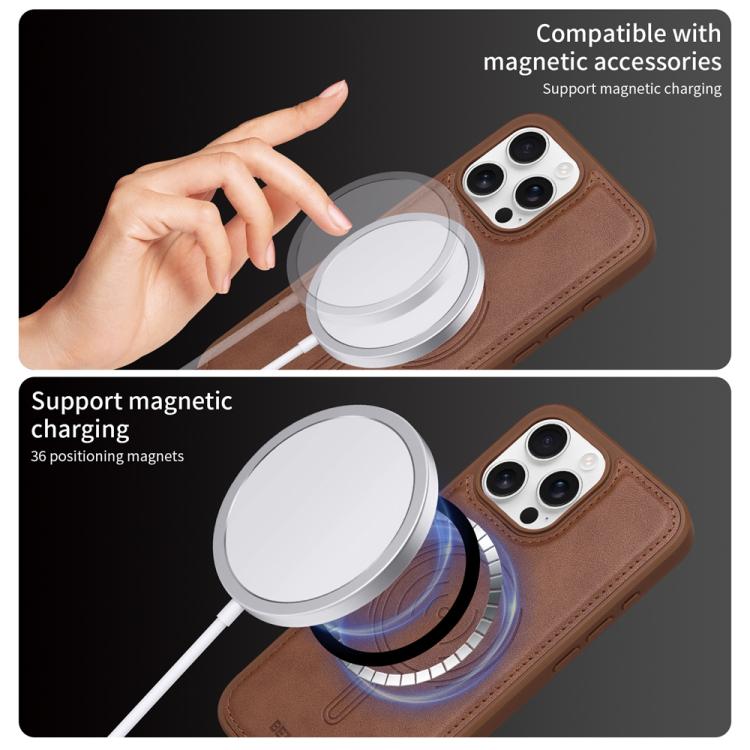 For iPhone 16 Pro Max BETOPNICE Horizontal Flip Detachable MagSafe Wallet Phone Case(Brown) - iPhone 16 Pro Max Cases by BETOPNICE | Online Shopping UK | buy2fix