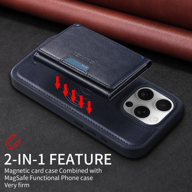For iPhone 16 Pro BETOPNICE Horizontal Flip Detachable MagSafe Wallet Phone Case(Blue) - iPhone 16 Pro Cases by BETOPNICE | Online Shopping UK | buy2fix
