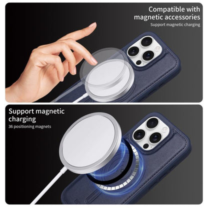 For iPhone 16 Pro BETOPNICE Horizontal Flip Detachable MagSafe Wallet Phone Case(Blue) - iPhone 16 Pro Cases by BETOPNICE | Online Shopping UK | buy2fix